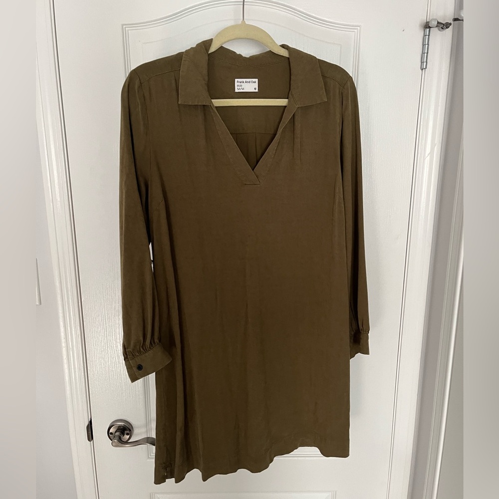 Olive Green Long Sleeve Dress
